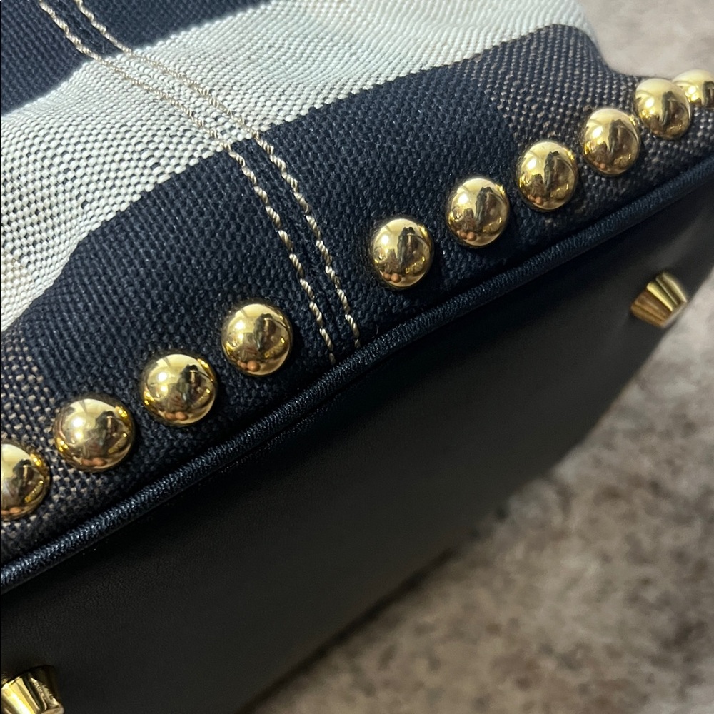 Stylish Brown and Black Studded Women's Bag - Picture 6 of 9